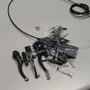 V-Type Bike Brake Set, Complete Universal Bike Front and Rear MTB Brake, Bicycle Brakes, Inner and Outer Cables, Include Brakes Lever Calipers Multi-Tool Wrenches (Black)