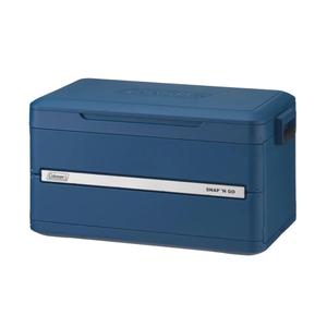 Coleman Snap 'N Go 55-Quart Collapsible Hard Cooler, Portable Hard-Sided Cooler with Waterproof Removable Liner, Space-Saving & Quick Set Up, 64 Hours Cold, Sapphire Blue