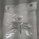 AmazerBath Waffle Shower Curtain White, Stall Shower Curtain 48 x 72 Inches, Fabric Curtain Heavy Duty 240GSM, Hotel Quality Bathroom Curtains