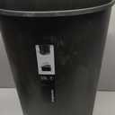 simplehuman 50 Liter / 13 Gallon Semi-Round Kitchen Step Trash Can with Secure Slide Lock, Black Plastic