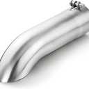 LCGP 3 Inch Inlet Turn Down Exhaust Tip, 3 Inch Inside Diameter Inlet, 12 Length Stainless Steel Turn Down Exhaust Pipe