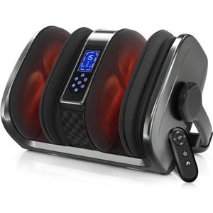 TISSCARE Foot Massager with Heat: Mothers Day Gifts for Mom FSA HSA Eligible Shiatsu Foot Massager for Plantar Fasciitis, Neuropathy, Circulation and Pain Relief for Foot Calf (Upgrade Gray)