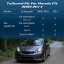 Compatible with Honda Fit 2009-2013 (Not for Manual Transmission) Floor Mats & Cargo Liner,All Weather Protection,Anti-Slip TPE Floor Mats & Trunk Mat for Fit 2009 2010 2011 2012 2013 Accessories