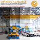 RMC 2 Pack UFO LED High Bay Light 150W 24000LM, 3 CCT Switchable (3500K/4000K/5000K), 0-10V Dimmable, 120-277V, ETL Listed, Commercial LED Shop Lights for Warehouse, Workshop, Barn, Factory