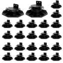 24Pack Adjustable Deck Support Pedestal Paver, Deck Blocks Deck Foundation Base Support Height Adjustment Raising from 1-3/16" to 2-3/8" by MCCKLE