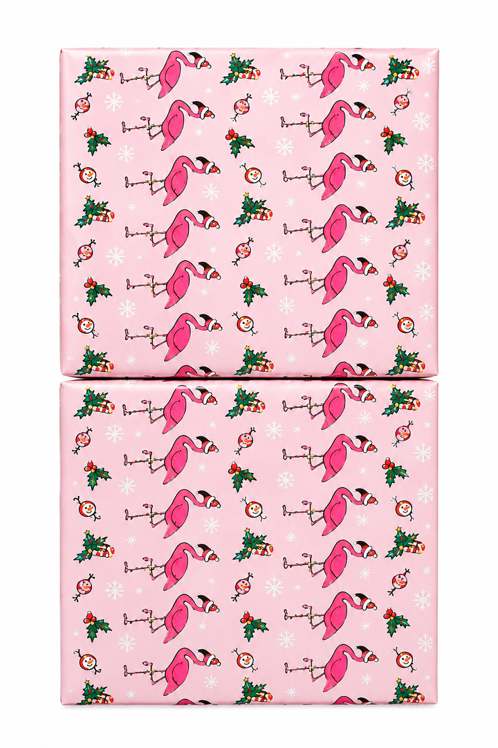 2 x Festive Flamingoes Gift Card Holder