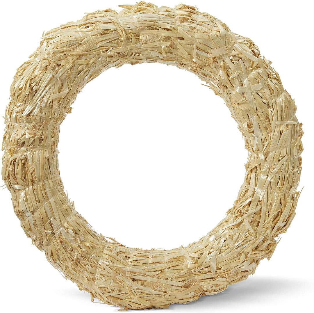 FloraCraft Straw Wreath Form 14 Inch Natural