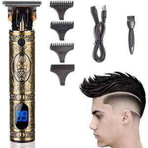 daydayone Beard Trimmer Hair Clippers for Men, Professional T-Blade Trimmer Cordless Rechargeable Hair Edgers Clippers Electric Beard Shaver with LED Display