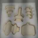 JOJUNO White Bud Vases, Small Ceramic Vase Set of 5, Mini Pottery Vases for Flowers, Decorative Vases for Home Modern Decor, Boho Decor, Chic Vases for Living Room Dining Table Shelves