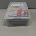 WIBIMEN Ice Cube Tray with Lid and Bin - Round Ice Trays for Freezer with Lid - Ice Cube Trays for Freezer with Ice Container (1"-2PACK Blue)