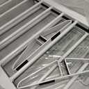 White Metal Dog Gate for Small Dogs - 13.3" Short Freestanding Puppy Gate with Retractable Sliding Rail, No Installation, Indoor/Outdoor Use, Foldable & Portable Pet Barrier