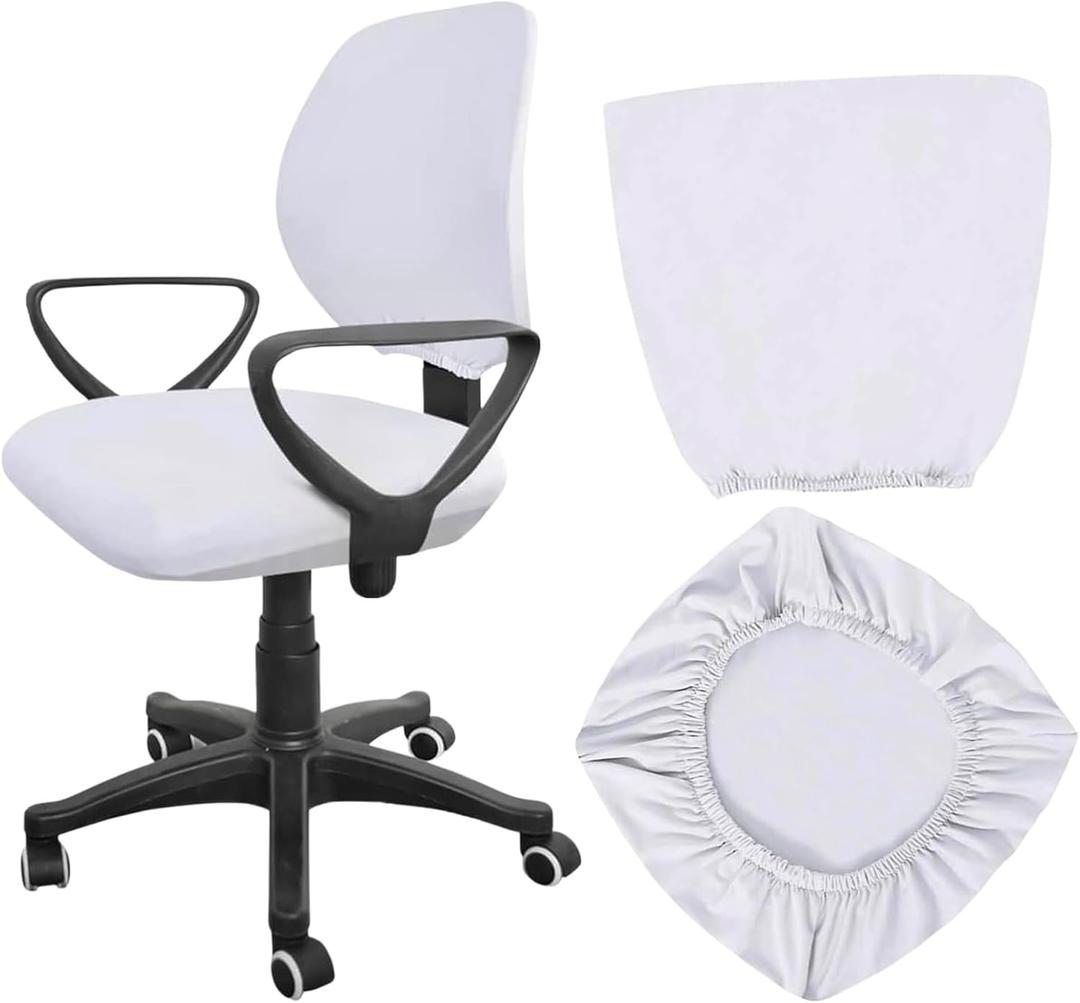 Chair Protector Office Chair Armless Computer Chairs Cover Dining Computer Chair Covers Garden Chair Covers Slipcovers for Office Chairs Seat Pad Cover Split White