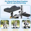All Terrain Knee Scooter for Adults for Foot Injuries,Foldable & Steerable Knee Walker with Shock Absorption, 300lbs Leg Knee Scooter, Comfort Pad, Dual Brakes, Crutch Alternative, Grey