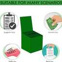 VOISEN Raffle Box,6 Pack Ballot Box with Slot, Donation Boxes for Fundraising,Cardboard Raffle Boxes with Slot and Removable Header for Collecting Business Card Voting Contest (Green)