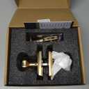 2 Pack Gold Door Knobs Privacy Door Knob Satin Brass Door Knob Interior Brushed Gold Door Knobs for Bedroom and Bathroom,Zinc Alloy