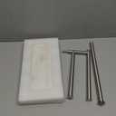 KES Hand Towel Holder Stand for Bathroom, Countertop Towel Stand Swivel with Marble Base, 17.3" 2 Arms Hand Towel Holder Freestanding Counter Top 18/8 Stainless Steel Brushed Finish, BTH233A-2