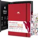 Clever Fox Planner PRO Premium Jan 2024-Jan 2025 – Luxurious Weekly, Monthly & Budget Agenda Organizer for Productivity & Reaching Goals, A4 Hardcover + Keepsake Box – Red
(A4 (8.5" x 11"))