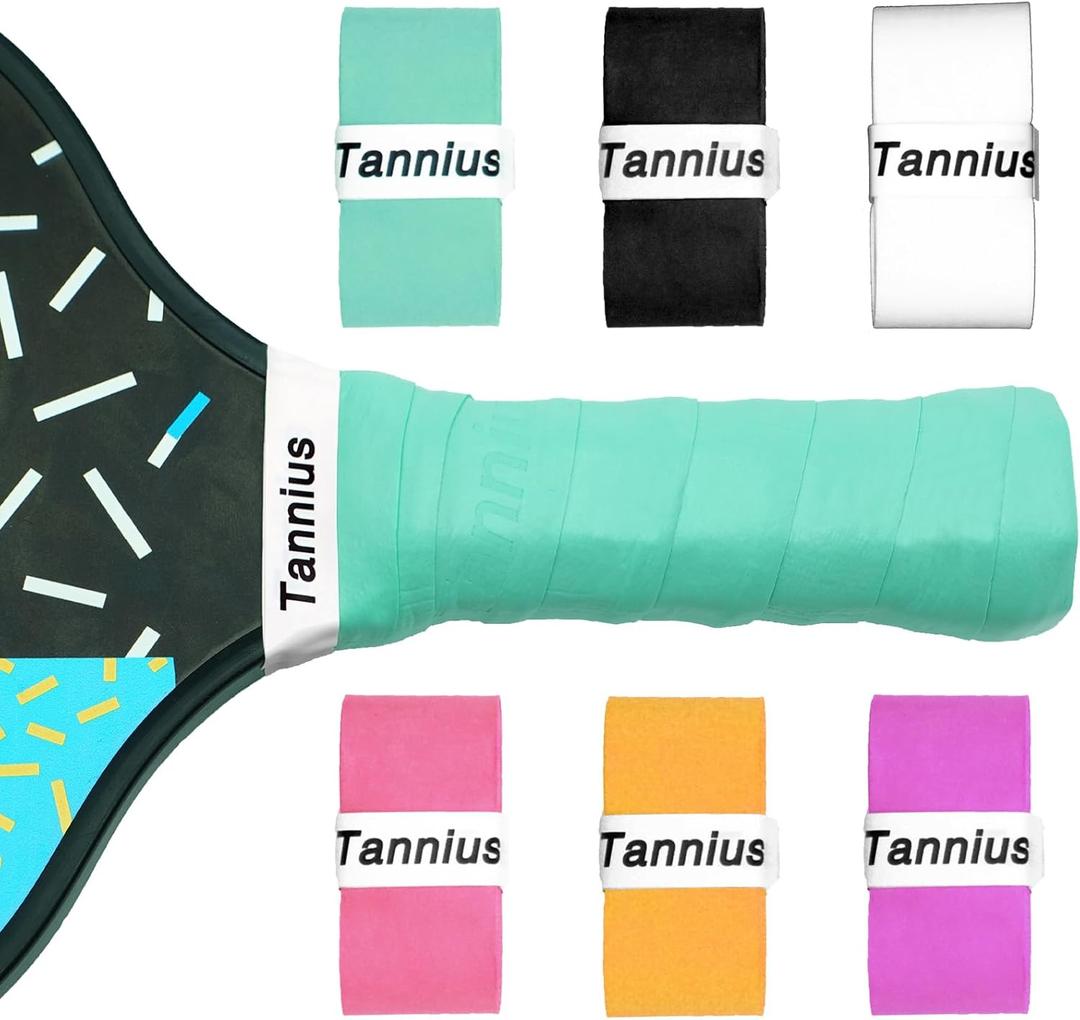 Pickleball Paddle Grip Tape, 6 Pack Precut Tacky Pickleball Grips, Absorbent and Enhanced Pickleball Paddle Overgrip