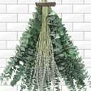 115 PCS Mixed Dried Eucalyptus Stems with Lavender Flowers Bundle for Shower, 17'' Natural Eucalyptus Leaves Branches Hanging Shower Plant for SPA Home Fragrance Bathroom Table Vase Decor