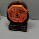 Misting Fan Portable &40000mAh Power Bank - 360mL Tank, 18H Cooling, 2 Mist Modes, 8H Timer, RGB Lights, Hanging Hook for Camping, Beach, Patios, Outdoors (Emergency orange-Highquality-Oscillation)