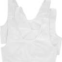 Hanes Women's Scoopneck Cotton Bralette Crop Top (3 Pack) (White/White/White)