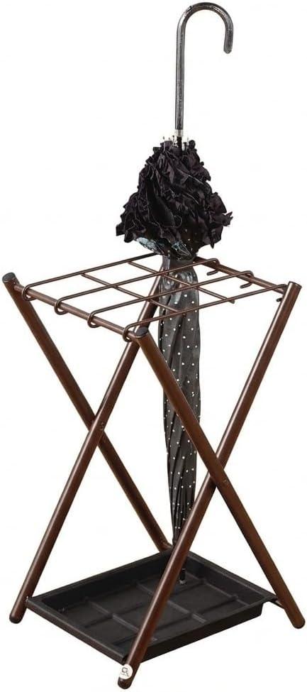 Folding Umbrella Storage Stand Rack Holder Organizer Bin for Entryway Home Commercial Office Décor with Drip Tray, L12.60 x W12.01 x H20.08 inch