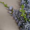 20 PCS Artificial Eucalyptus Stems Faux Eucalyptus Leaves Branches 18.5" Tall Real Touch for Wedding Bouquet Garland Home Decor, Blue