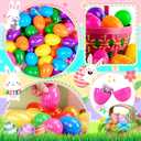 OCTERIC 180Pcs Easter Eggs, 2.3" Fillable Bright Colors Plastic Easter Eggs Empty for Easter Hunt, Easter Basket Stuffers, Party Favor, Classroom Prize Supplies