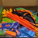 SpringFlower 2 Bow and Arrow Sets with LED Light-up,2 Foam Dart Guns for Kids 5 6 7 8 9 10+ Years Old, Archery Set with Standing Target for Boys & Girl, Ideal Gift (Blue)