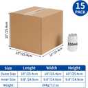 CRUGLA 10x10x10 Shipping Boxes 15 Pack, Brown Corrugated Cardboard Boxes with Side-Lock and Pre-Applied Double-Sided Tape, Easy Assemble Packing Mailer Boxes for Small Business Shipping