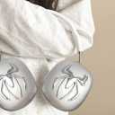 Generic Case Cover for AirPods Max Headphones Clear Soft Anti-Scratch Protection Antislip Protective Cover with Silver 3D Spiders Decorations for Apple AirPods Max (Silver) (B0D5Y93XHD)