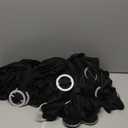 Peomeise 100pcs Black Spandex Chair Sashes with Buckle Slider for Wedding, Party Decoration