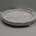 Handmade Wooden Decorative Tray, Small Beaded Coffee Table Tray Decor, Grey Round Decorative Tray for Coffee Table, Dining Room Table Entryway and Living Room Table (Gray)