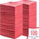 SIMPLI-MAGIC Premium Shop Towels 14x12, Commercial Grade Red, 100 Pack