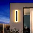 YuayiJubil Modern - Outdoor - Lights 1pack-11.82in, 3000k Long Wall Light for House/Porch, Waterproof Ip65 Black Outside Led Wall Mounted Sconce Lighting Fixtures, 11.82in-1pack