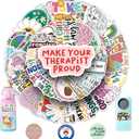 100Pcs Mental Health Stickers Mental Health Matters Awareness Vinyl Laptops Decals Kids Teens Adults Gifts Therapist Water Bottles Bumper Helmet Book Decorative Doctor Reward Stickers