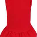 Dog Dresses Cat Skirt Solid Color Dog Clothes Summer Sleeveless Puppy Girl Clothes for Small Pet Dogs Cats
(Red, M)