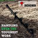 JACKCHEN 6" 31" Auger Bit for Earth Auger,Digger Post Holes Replacement Earth Digger Planting Drill Bit, Garden Tools Spiral Hole Drill Planter for Bulb Planting, Fence Post, Umbrella Holes