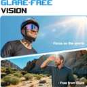 Sports Sunglasses. Ultra-light TR90 Frame, UV400 protection. Ideal for Pickleball, Cycling and Outdoor sports (Black/Blue Mirror)