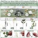 Gilprop Sage Green 132 Pcs Cheesecloth Table Runner with Artificial Greenery Stems Set 35 x 118 Inch Vintage Table Runners for Elegant Wedding Reception Bridal Baby Shower Party Home Decor