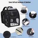 Cat Carrier Backpack, Expandable Pet Carrier Backpack for Cats, Dogs and Small Animals, Portable Pet Travel Backpack, Airline Approved, Ideal for Traveling/Hiking/Camping, Black, XL