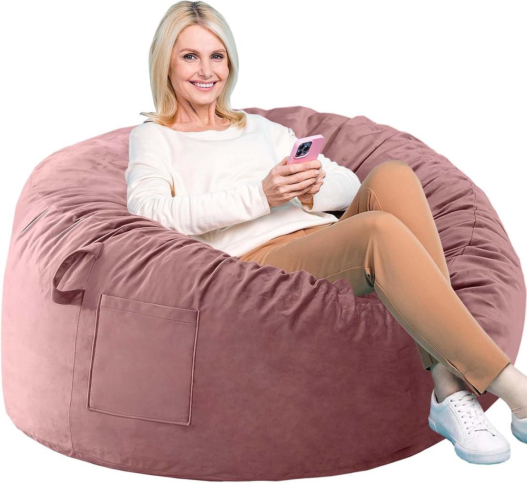 Bean Bag Chairs, Memory Foam Stuffing Bean Bag Chair for Adults/Teens/Kids, Medium