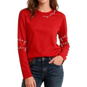 Christmas Long Sleeve, Red, Size M