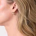 Electric Picks The Bentley Earrings,14kt Gold Plated Studs with 7mm Sparkling Crystal, Lightweight Everyday & Gift Jewelry for Women, Timeless Minimalist Gold Earrings