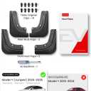 REEVAA 2026 Tesla New Model Y Juniper Accessories - Mud Flaps [Protect Paint, No Drilling Required] All-Weather Splash Guard Body Kits for Model Y Juniper 2025-2026, Black (Set of 4)