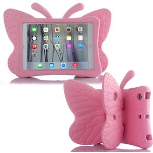 Simicoo iPad 7 8 10.2 9 3D Cute Butterfly Case for Kids Light Weight EVA Stand Shockproof Rugged Heavy Duty Kids Friendly iPad Cover for Girls iPad 10.2 iPad 7th 8th 9th (Pink)