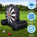10FT Inflatable Soccer Board Game Set Outdoor & Indoor Large Soccer Dart Board with Air Blower, 8 Soccers & Stakes, Giant Kick Target for Family Parties and Yard Fun, 10FT x 12FT x 6.6FT