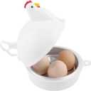 Microwave Egg Cooker, 4 Eggs Capacity Chicken Shaped Poacher Boiler Cooker, Microwave Egg Boiler, Cooker Boiler Steamer Gadgets for Cook Soft and Hard Boiled Eggs
