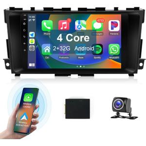 Leadfan Car Radio for Nissan Altima 2013-2018 Stereo Replacement with Wireless CarPlay Android Auto, 9'' Touchscreen in-Dash Bluetooth WiFi GPS Navigation SWC Backup Camera MIC FM Pantalla
