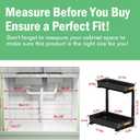 ARSTPEOE Under Sink Organizer - 2 Packs Multi-Purpose Pull-Out Storage Organizers, Slide out Pull out Metal Cabinet Organizer Shelf, Storage for Kitchen Bathroom, Black